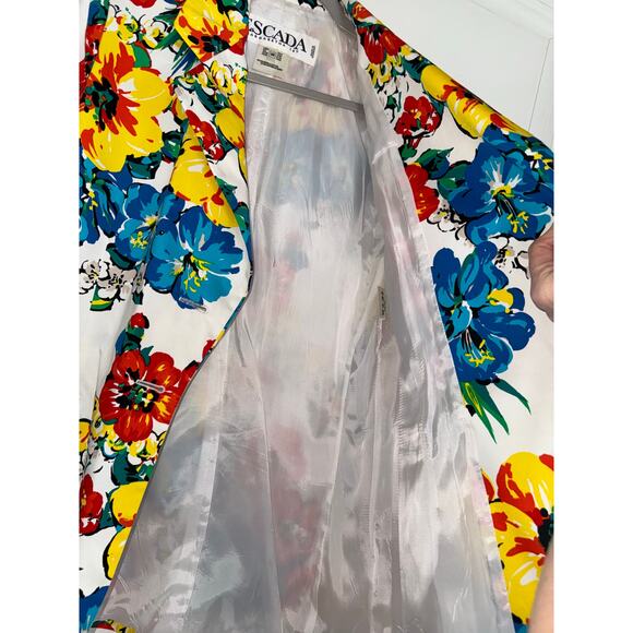 ESCADA floral blazer 100% cotton - size 38 (M) - Picture 7 of 12